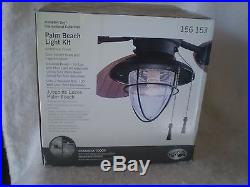 Hampton Bay Palm Beach 1 Light Gilded Iron Ceiling Fan Light Kit