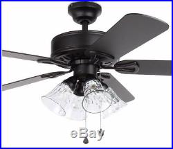 Harbor Breeze 52 In Black Ceiling Fan With Light Kit Elegant Easy