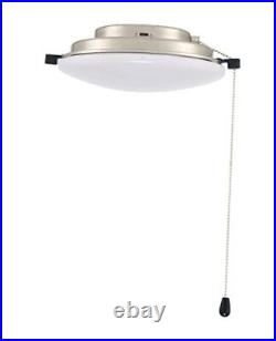 - 1 Light Universal Ceiling Fan Light Kit in Brushed Polished Nickel Finish