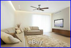 112 cm 48 ceiling fan with light kit and remote control BALLOO Nickel & Pine