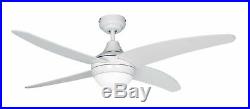 122cm 48 indoor ceiling fan with light kit and remote control Sulion ANKE White