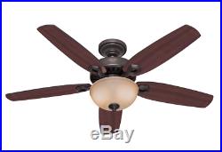 132cm 52 indoor ceiling fan with bowl light kit Hunter Builder Deluxe Bronze