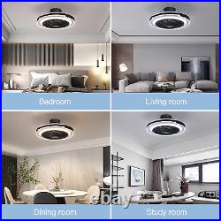 19 Bladeless Ceiling Fans with Lights and Remote Control, Low Profile Flush Mou