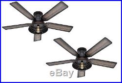 2 PACK! 52 Cheyenne Bronze 1 Light Indoor/Outdoor Ceiling Fan with Light Kit
