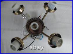 2 pcs Ceiling Fan 5-Light Kit 5-Bulb Antique Brass AB Fitter NEW