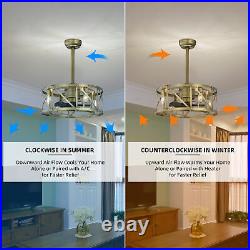 20'' Small size 5 ABS blades ceiling fan kit decorate light Remote control