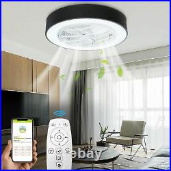 22 Ceiling Fan with Light Kit Invisible Flushmount Chandelier Ceiling Fan Lamp