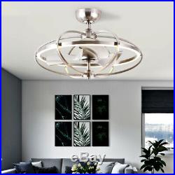 23 LED Ceiling Fan Light Kit with Remote 3 Speed Reversible Blades Brushed Nickel
