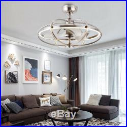 23 LED Ceiling Fan Light Kit with Remote 3 Speed Reversible Blades Brushed Nickel
