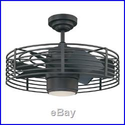 23 Small Industrial Cage Ceiling Fan Remote Unique Natural Iron Drum Light Kit