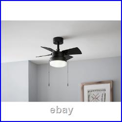 24inch Metarie II Ceiling Fan Light Kit Home Indoor Hampton Bay Matte Black New