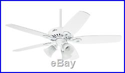 3 light kit ceiling fan with pull chain 132 cm 52 HUNTER BUILDER PLUS White