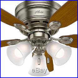 42 Antique Pewter LED Indoor Ceiling Fan with Light Kit