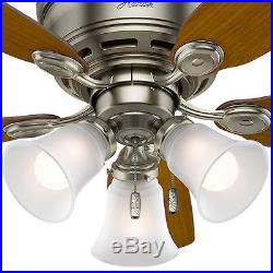 42 Antique Pewter LED Indoor Ceiling Fan with Light Kit