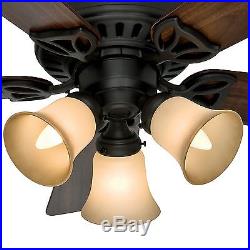 42 Hunter Small Room Ceiling Fan New Bronze with Light Kit (Optional)