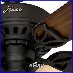 42 Hunter Small Room Ceiling Fan New Bronze with Light Kit (Optional)