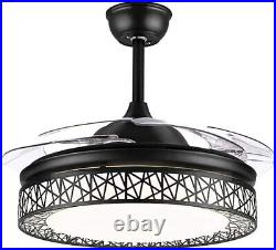 42 Modern Ceiling Fan withLight Kit Retractable Blades Remote Control Chandeliers