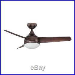 42-in Oil Brushed Bronze Downrod Mount Indoor Ceiling Fan Light Kit Remote Home