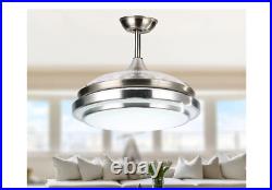 42 in with Light Kit & Remote Control LED Brushed Nickel Retractable Ceiling Fan