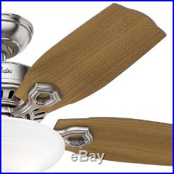 44 Brushed Nickel 2 LED Indoor Ceiling Fan with Light Kit