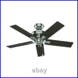 44 Brushed Nickel LED Indoor Ceiling Fan with Light Kit