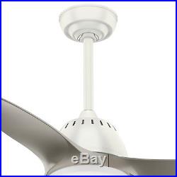 44 Casablanca 3-Blade Contemporary Ceiling Fan with LED Light Kit, Fresh White