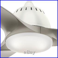 44 Casablanca 3-Blade Contemporary Ceiling Fan with LED Light Kit, Fresh White