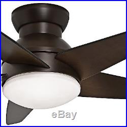 44 Casablanca Low Profile Ceiling Fan Brushed Cocoa with Cased White Light Kit
