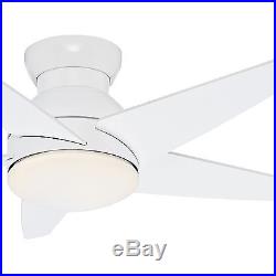 44 Casablanca Show White Ceiling Fan Cased White Glass Light Kit, Ships Free