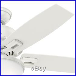 44 Hunter Fresh White Ceiling Fan with LED Bowl Light Kit, 5-Blades