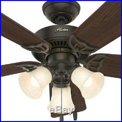44 New Bronze LED Indoor Ceiling Fan with Light Kit