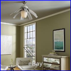 44 Retractable Leaf Contemporary Ceiling Fan Pendant Light Kit + Remote Cool