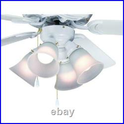 44 White 4 LED Indoor Ceiling Fan with Light Kit