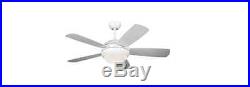 44 White 5 Blade 3 Speed Commercial Residential Ceiling Fan Light Kit Downrod