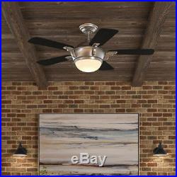 44 in. LED Ceiling Fan Indoor Brushed Nickel with Light Kit and Remote Control