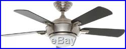 44 in. LED Ceiling Fan Indoor Brushed Nickel with Light Kit and Remote Control