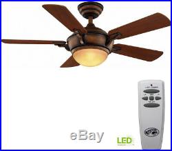 44 in. LED Indoor Ceiling Fan with Light Kit and Remote Control Small Room