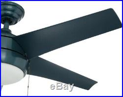 44 in. Smart Ceiling Fan with LED Light Kit and WINK Hub Remote Control, Blue