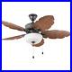 44 inch LED Indoor Outdoor Natural Iron Ceiling Fan with Light Kit LED Palm Cove