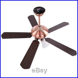 48 5 Blades Ceiling Fan 3 Light 3 Speed Kit Antique Reversible Remote Control