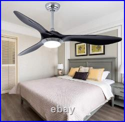 48 6 Speed Ceiling Fan Light Reversed ABS Blades Chandelier With LED Kit Remote