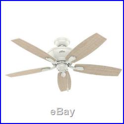 48 Fresh White Finish LED Indoor/Outdoor Ceiling Fan with Light Kit