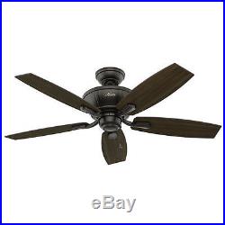 48 Noble Bronze 3 Light Indoor Ceiling Fan with Light Kit Reversible Blades