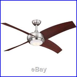 48 Satin Nickel Indoor Ceiling Fan with LED Light Kit