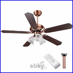 48 inch Ceiling Fan with Light Kit 5 Blades Reversible Remote Control