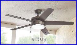 5 Blade Ceiling Fan 4 Speed Indoor Outdoor Reversible Light Kit 60 in Wet Rated