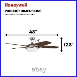 50196 Carmel 48 Contemporary Ceiling Fan with Integrated Light Kit and Remote C
