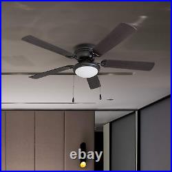 50251 Hugger 52 Matte Black West Hill Ceiling Fan with Bowl Light Kit