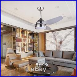 52 Acrylic 18W LED Ceiling Fan with Light Kit Remote Control Chandelier Lamp