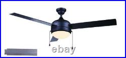 52 Black LED Indoor/Outdoor Ceiling Fan with Light Kit